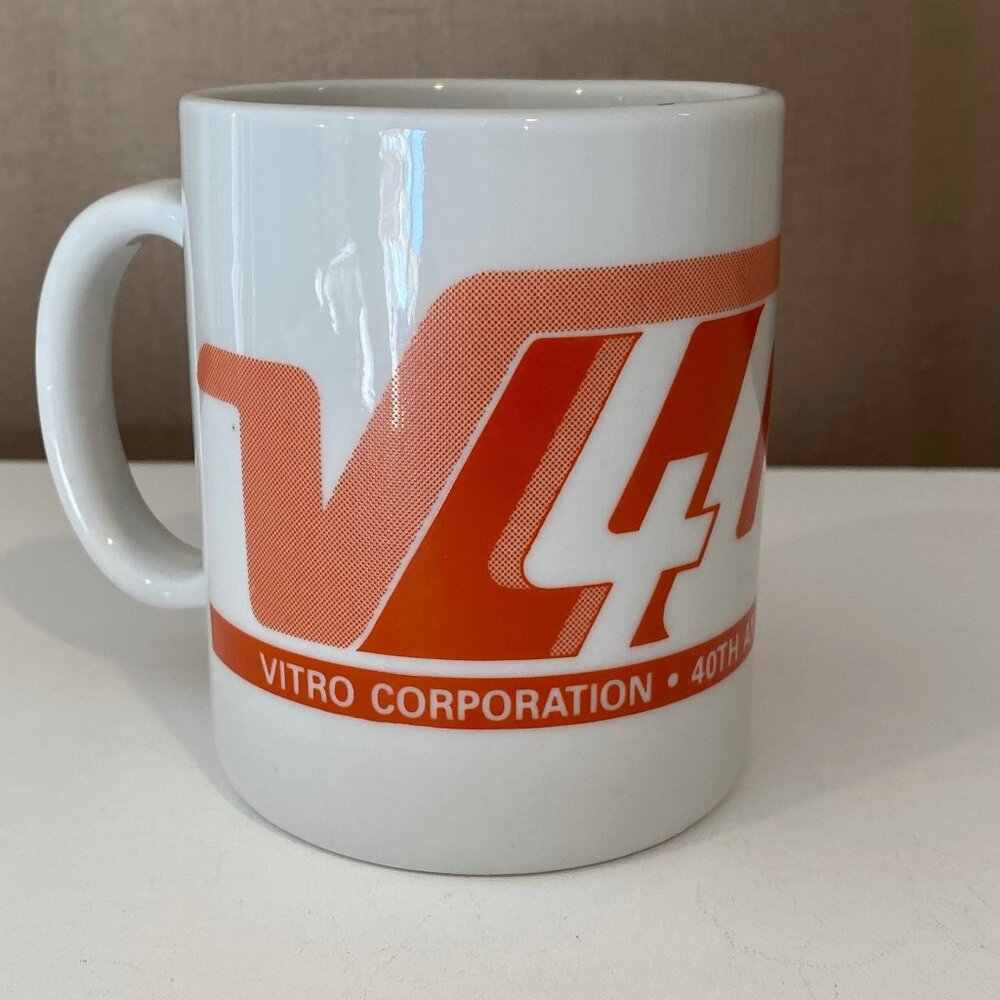 Vintage Vitro 40th Anniversary Coffee Mug 1988 4” Ceramic‎ Collectible
